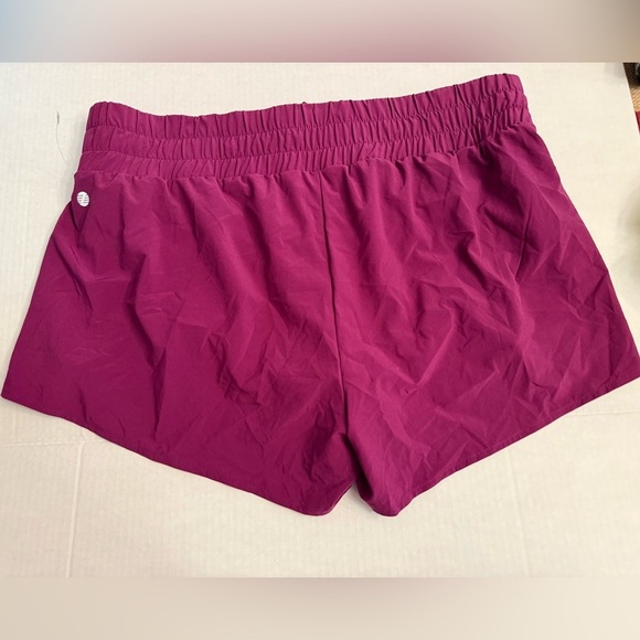 Z BY ZELLA INTERVAL WOVEN RUN SHORTS FUCHSIA WHITE XL NEW NO TAGS - Picture 3 of 5